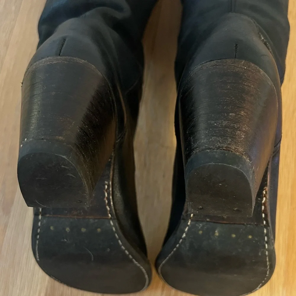 Frye Jackie Button Tall Slouchy Leather Boots - Picture 5 of 11